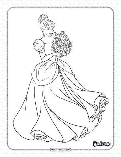 disney cinderella coloring pages