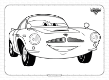 disney pixar cars finn mcmissile coloring page