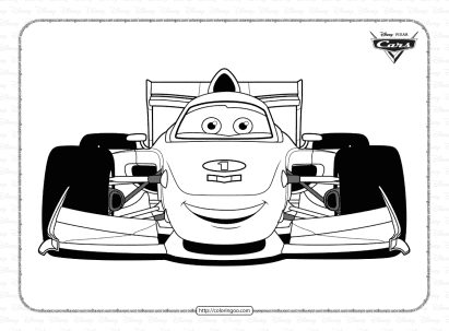 disney pixar cars francesco bernoulli coloring page