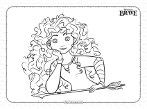 disney princess merida coloring pages