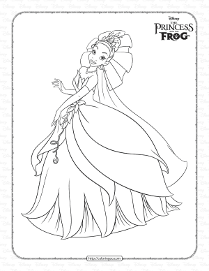 Disney Princess Tiana Coloring Pages