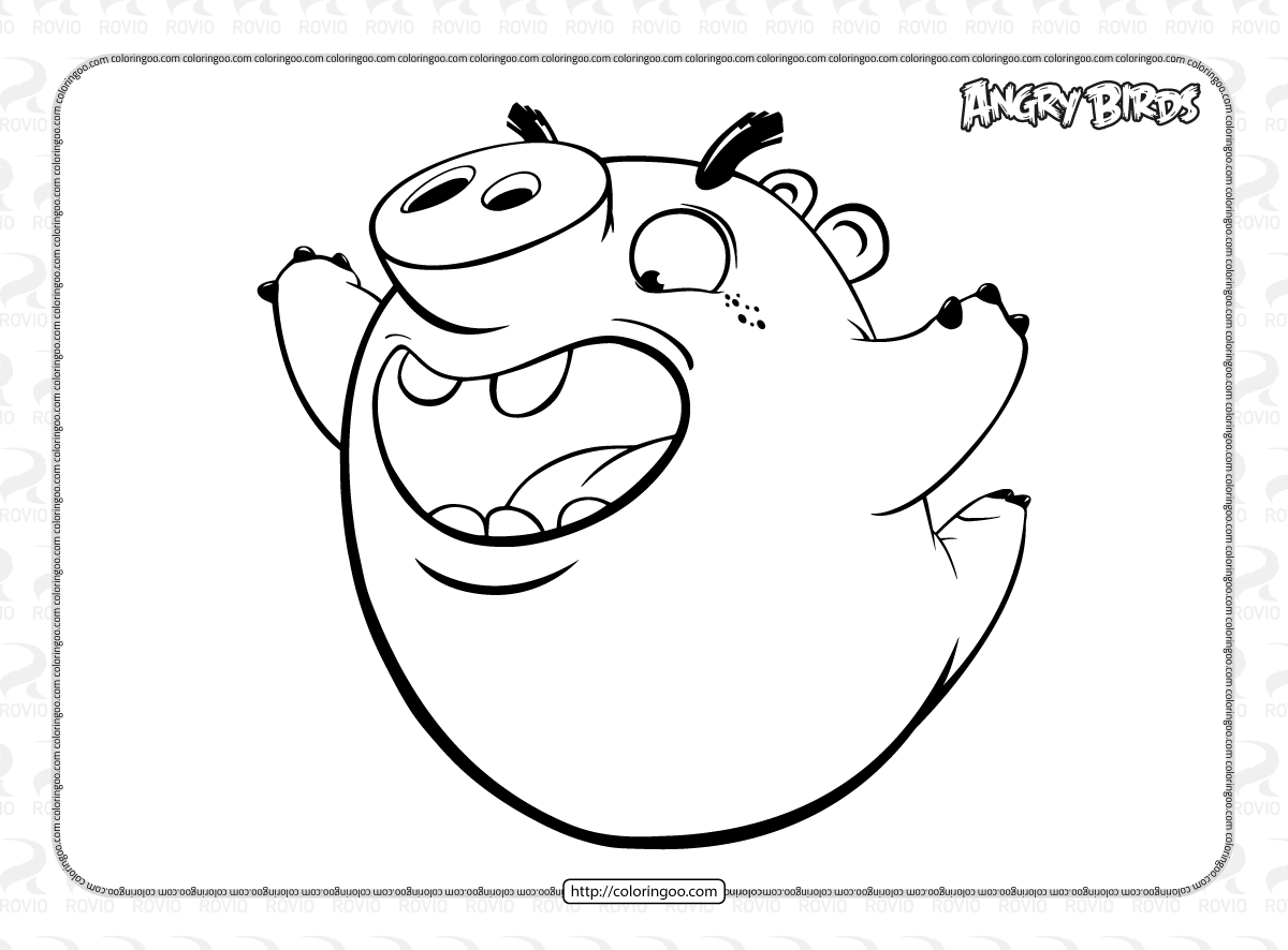 free angry birds minion pig coloring pages