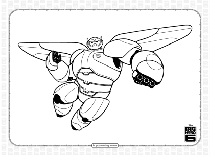 printable big hero 6 baymax coloring pages