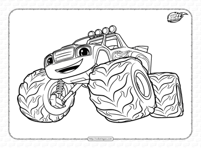 Printable Blaze Coloring Pages for Kids