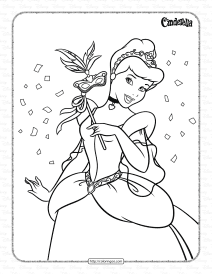 printable cinderella coloring pages