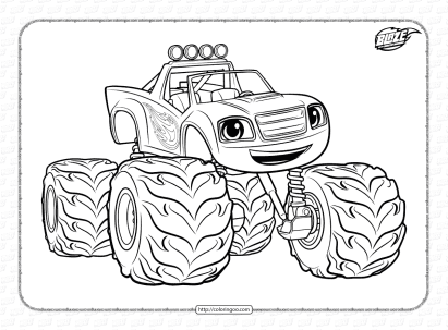 racer blaze coloring pages for kids