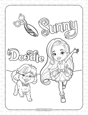 Sunny and Doodle Coloring Pages