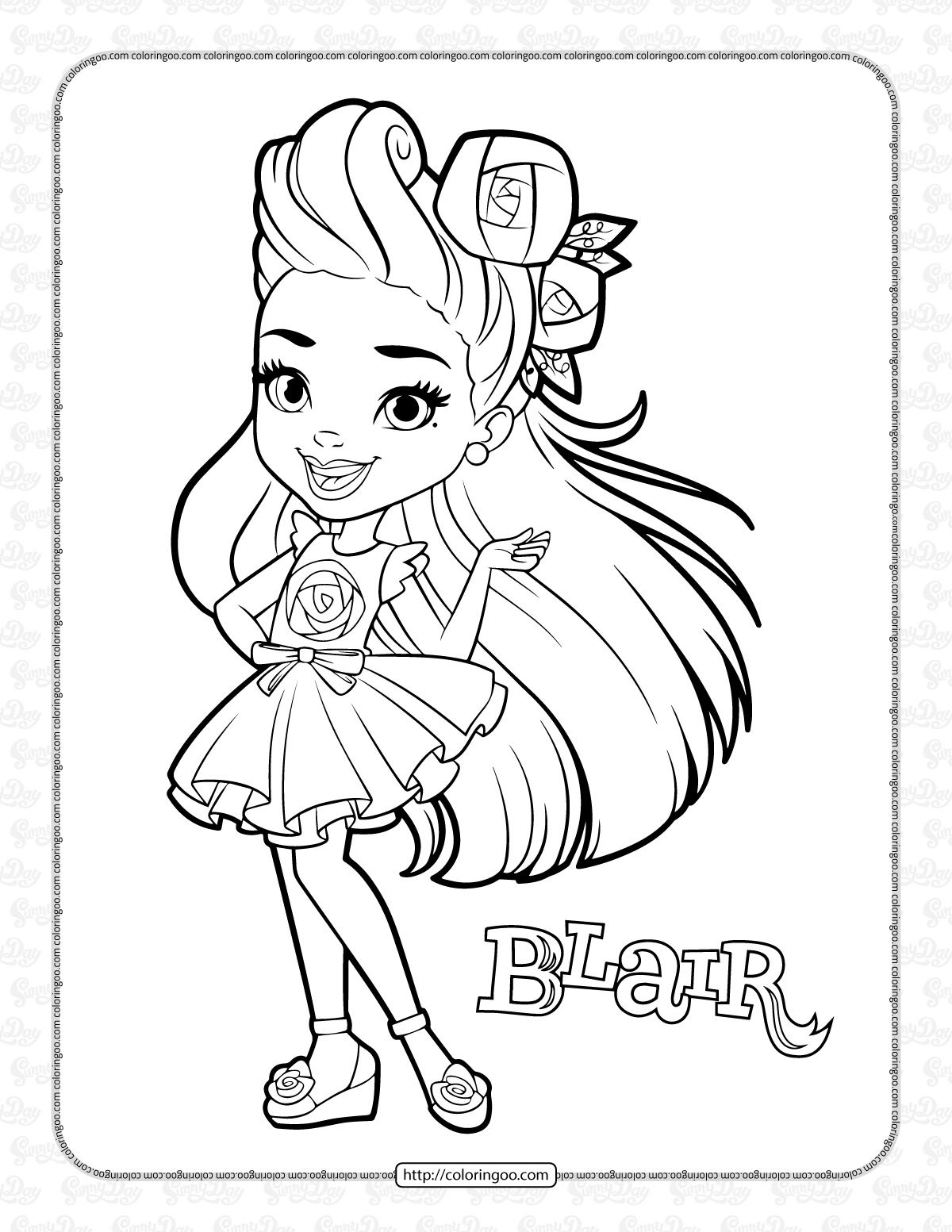 sunny day blair coloring pages