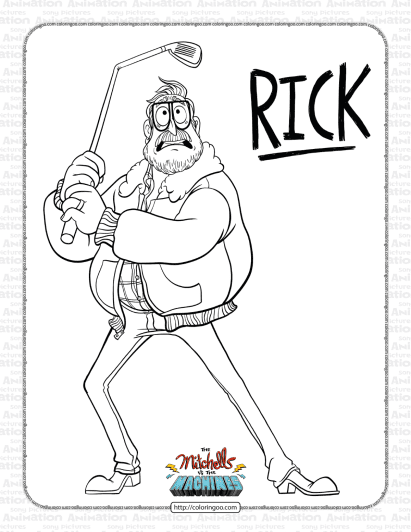 the mitchells vs the machines rick coloring page