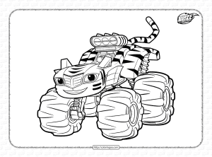 The Monster Machine Stripes Coloring Page