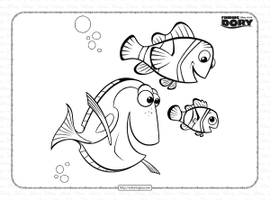 dory marlene and nemo coloring pages
