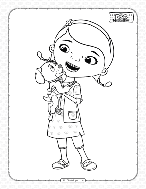 Dottie McStuffins and Findo Coloring Sheet