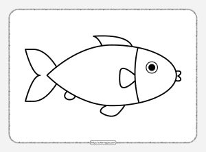 easy fish pdf coloring sheet