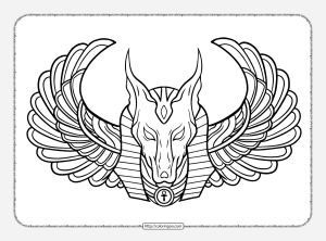 egyptian god tattoo designs coloring page