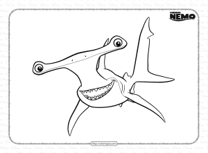 finding nemo shark anchor coloring pages