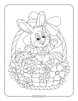 free easter basket coloring pages