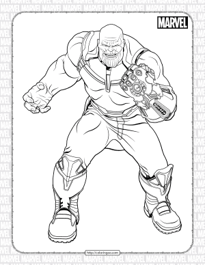 Free Printable Marvel Thanos Coloring Pages