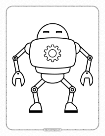 free printable robot coloring sheet