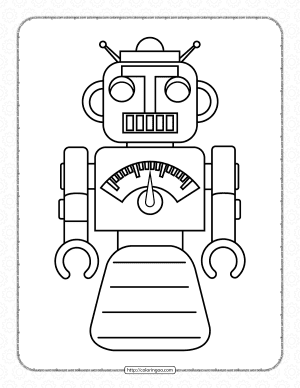 Free Printable Robot Pdf Coloring Pages