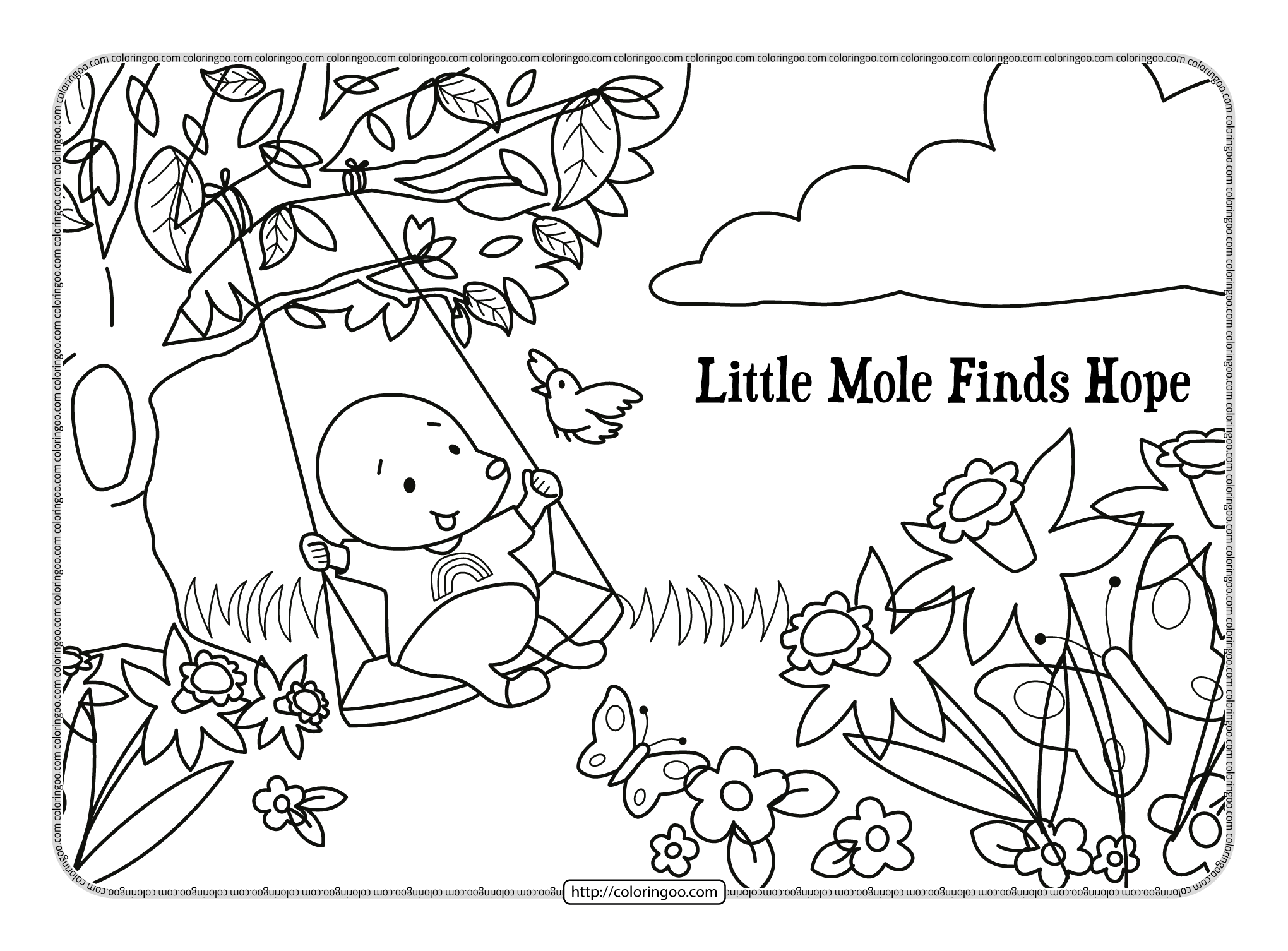 little mole finds hope pdf coloring page