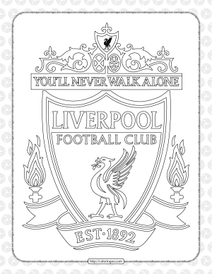 Liverpool Football Team Logo Coloring Page