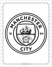 manchester city football team logo coloring page