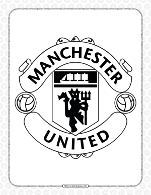Manchester United Football Team Logo Coloring Page