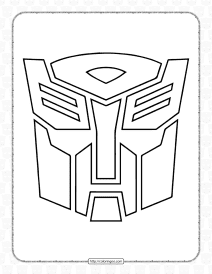 printable autobot shield pdf coloring page