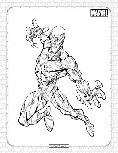 printable marvel carnage pdf coloring sheet