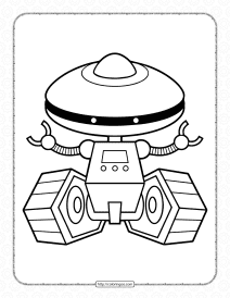 printable robot pdf coloring sheet