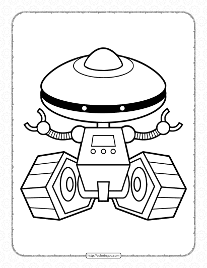 printable robot pdf coloring sheet