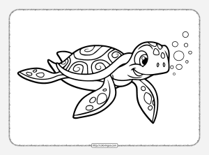 Sea Turtle Pdf Colouring Pages