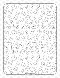 st patricks day shamrocks pattern coloring page