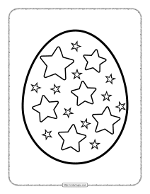 starry easter egg pdf coloring page