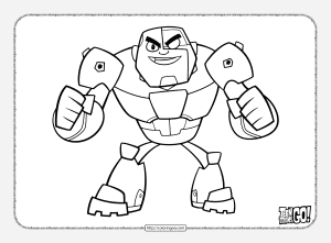 Teen Titans Go Cyborg Coloring Pages