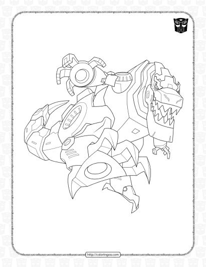 transformers grimlock pdf coloring sheet