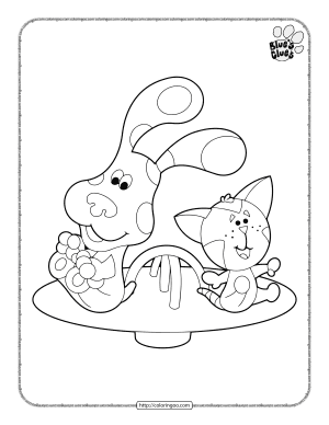 Blue and Periwinkle Pdf Coloring Sheet
