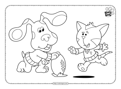 blue and periwinkle playing american football coloring page