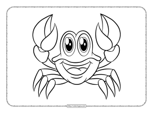 crab coloring pages for children