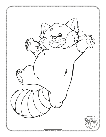 disney turning red coloring sheet