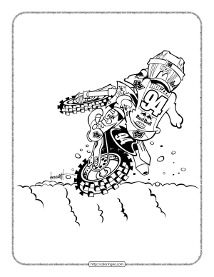 free dirt bike pdf coloring pages