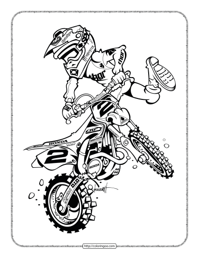 honda off road bike pdf coloring pages