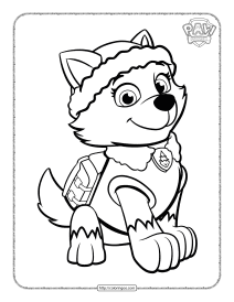 paw patrol everest coloring sheet