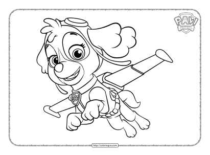 paw patrol skye coloring sheet