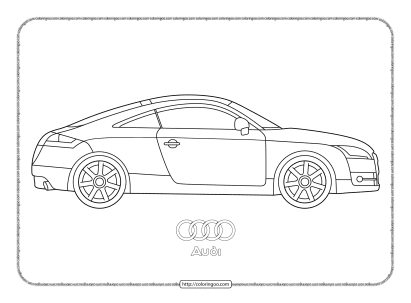 printable cars audi tt coloring pages