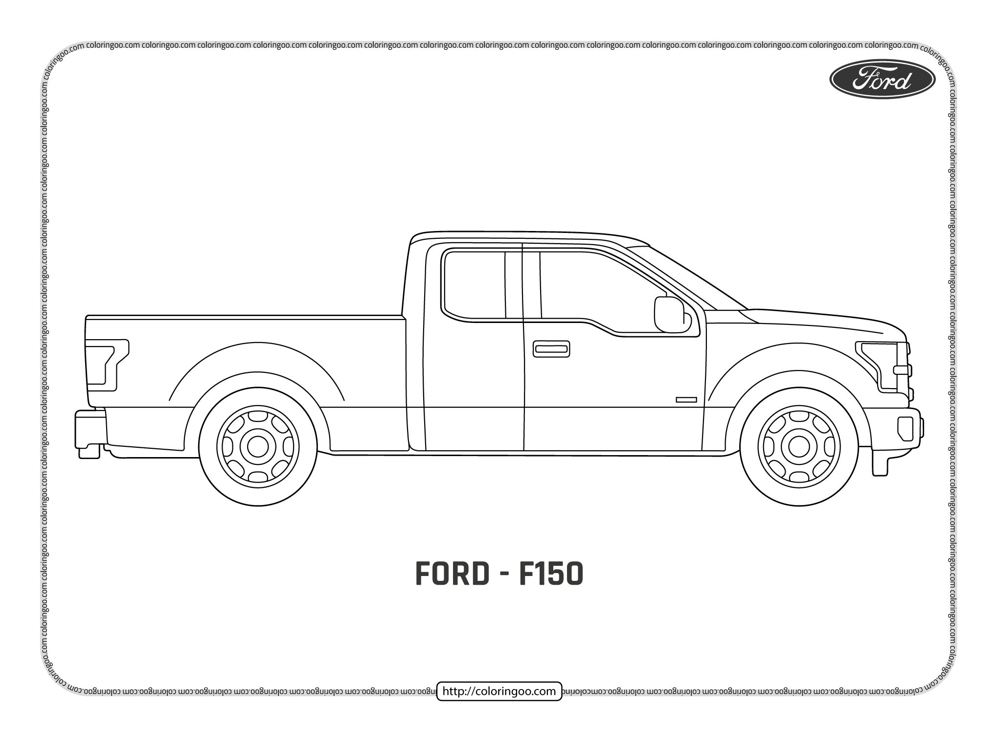 printable cars ford f150 coloring pages