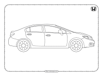 printable cars honda civic 2014 coloring pages