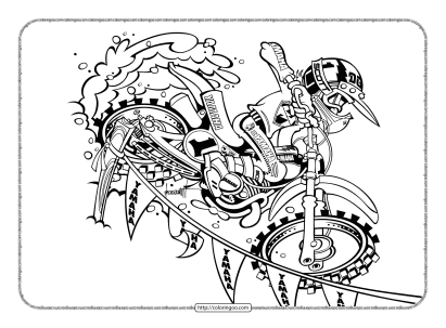 printable dirt bike coloring pages