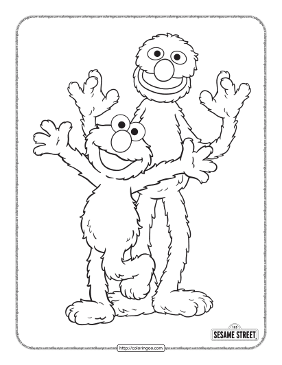 printable elmo and louie pdf coloring pages