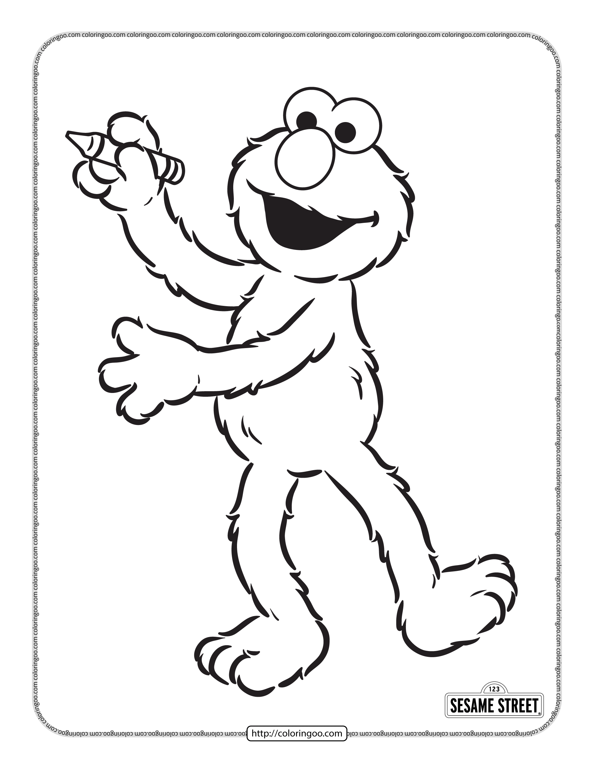 printable elmo pdf coloring pages